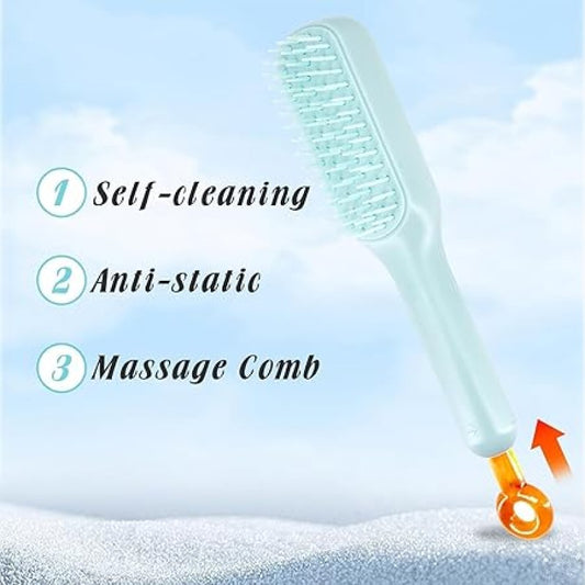 SELF CLEANING HAIR COMB