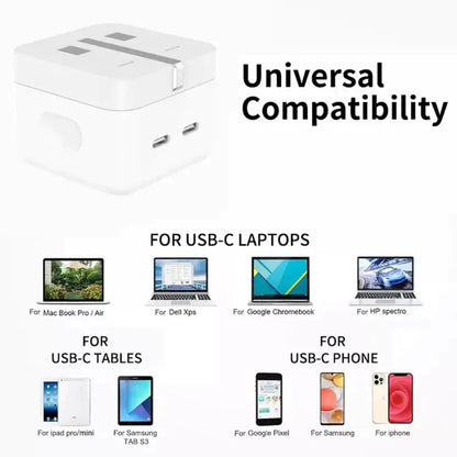 35W Dual USB-C Port Compact Power Adapter