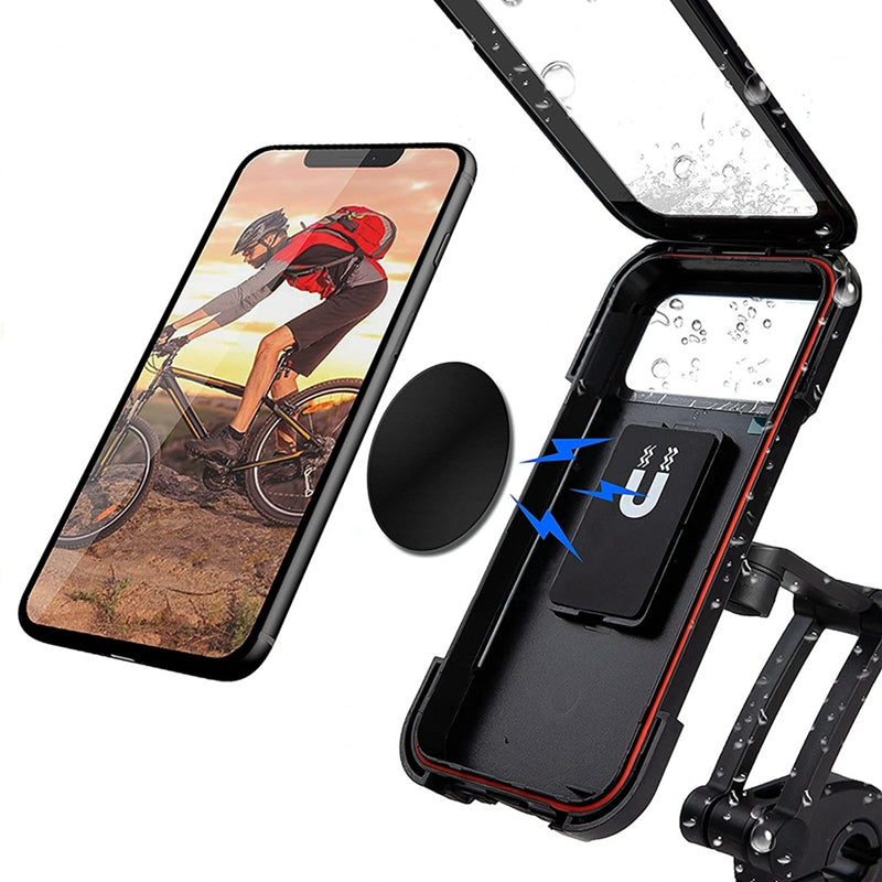 KIHO™ 360° Bicycle Motor Bike Waterproof Phone Case Mount Holder