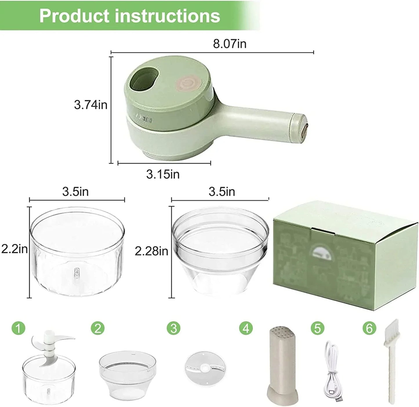 KIHO™ 4 in 1 Electric Vegetable Cutter