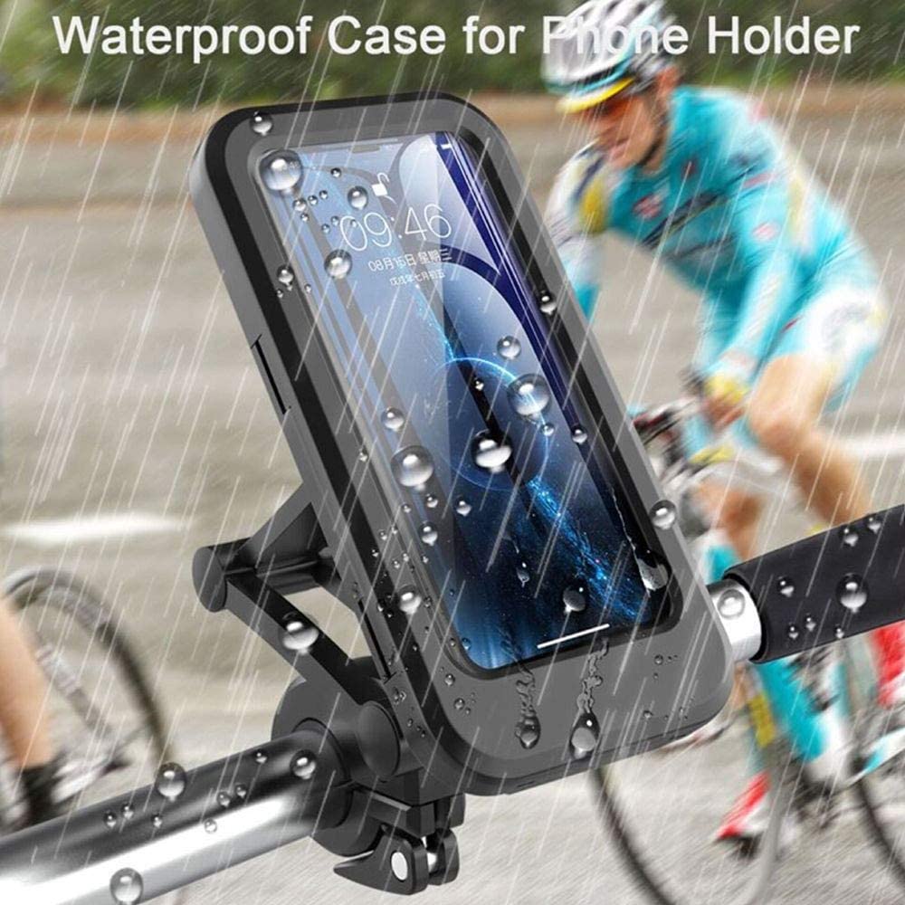 KIHO™ 360° Bicycle Motor Bike Waterproof Phone Case Mount Holder