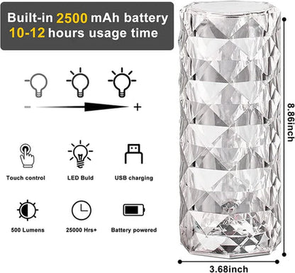 KIHO™  Rechargeable 3D Diamond Crystal Led Lamp