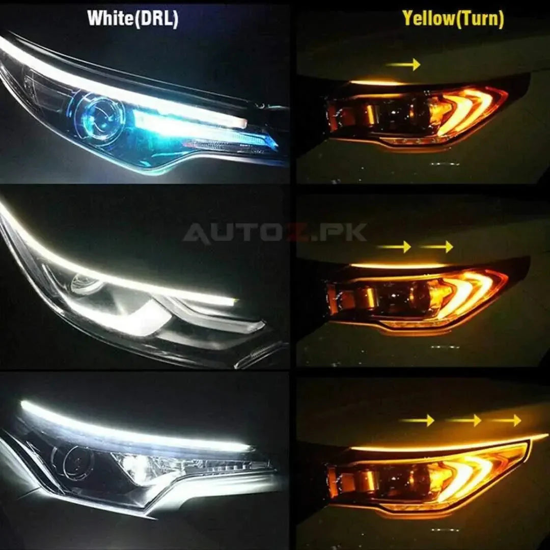 LED CAR DRL Daytime Running Light – Universal – 2PC – with Indicator Signals