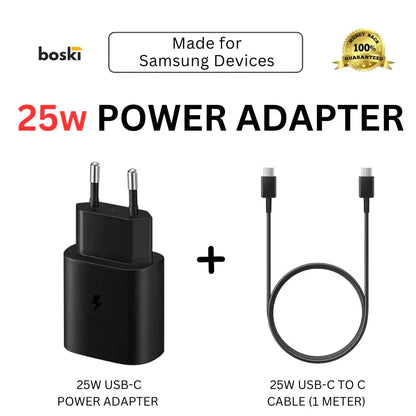 Pack of 2 : Samsung 25w Super Fast Charging with C-C Supported Lead