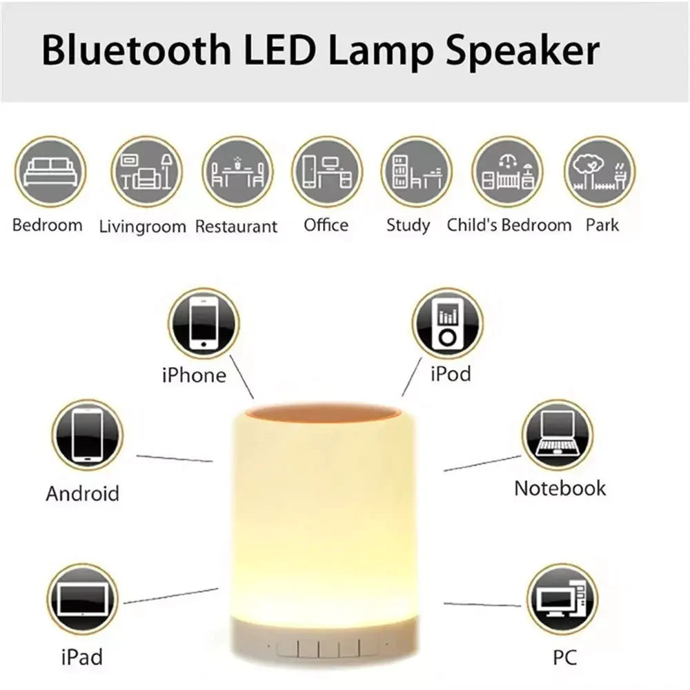 Portable Wireless Touch Lamp Speaker