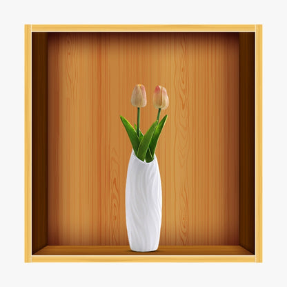 3D Wall Stickers Flower Vase (Pack Of 4)