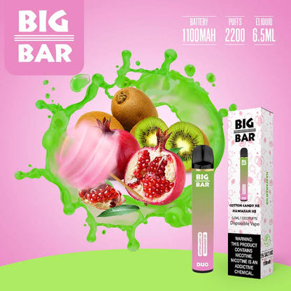 Big Bar DOUBLE FLAVOURS IN 1 Disposable Vape Kit 2200 Puffs Dual Flavors