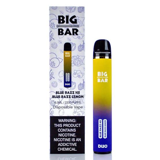 Big Bar DOUBLE FLAVOURS IN 1 Disposable Vape Kit 2200 Puffs Dual Flavors