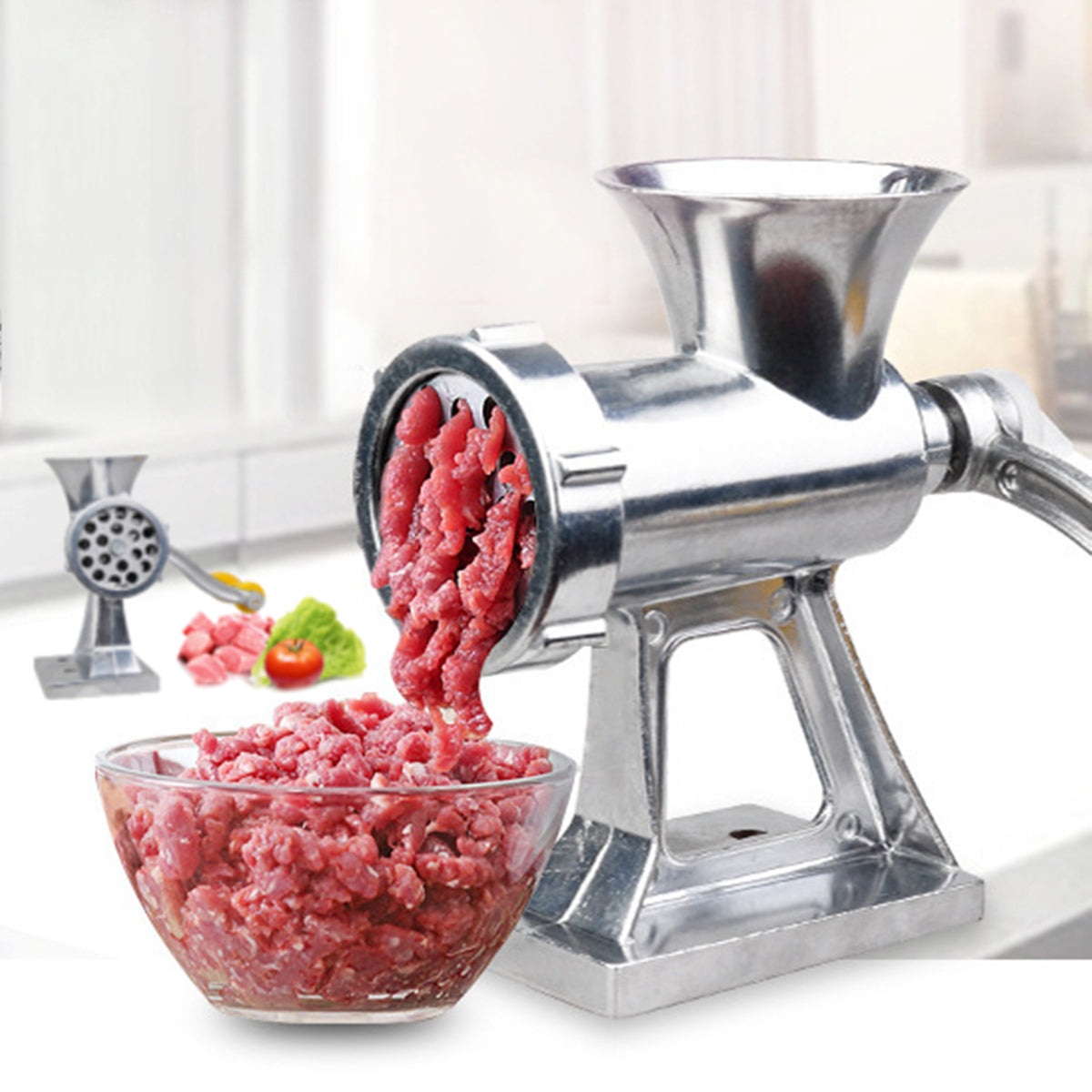 KIHO™ Manual Aluminium Meat Mincer Grinder